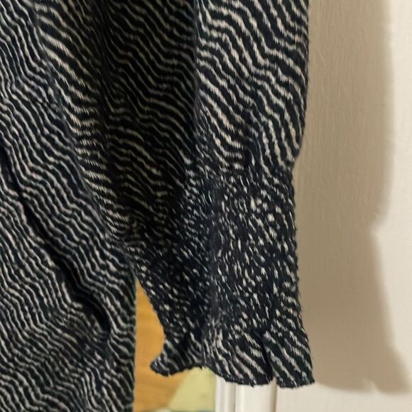 Sita Murt Sweatshirt Blue Jacquard Long Sleeve Shift crew neck Dress size small - Picture 5 of 11